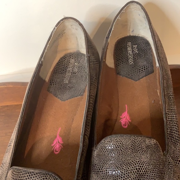 Bos Hommerson Brown Loafer Sz 9.5 snakeskin print - Picture 2 of 4